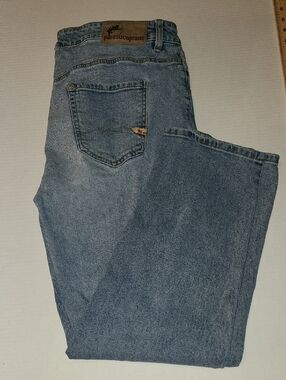 Parasuco Light Blue Denim Jeans with Back Pocket Patch Size 14
